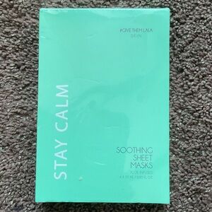 Stay Calm Aloe Infused Sheet Masks - Mint Green